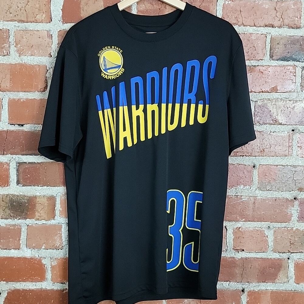 NBA Golden State Warriors GSW Kevin Durant black short-sleeve t-shirt L